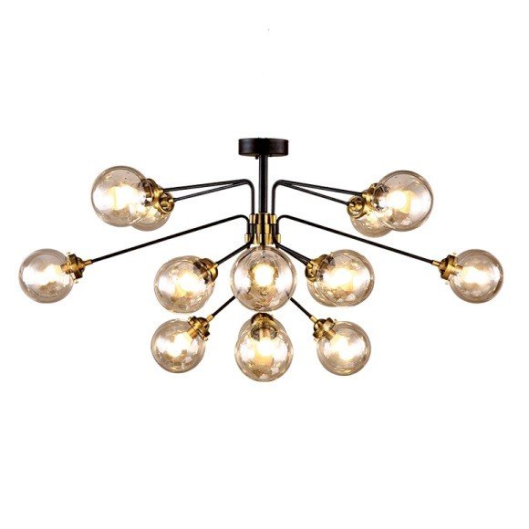 Φωτιστικό Οροφής Μοντέρνο Μεταλλικό με Γυαλί