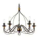Πολυέλαιος Ideal Lux Corte SP5 Χειροποίητος Μεταλλικός Πεντάφωτος