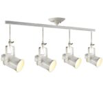 Φωτιστικό Οροφής Σποτ Μεταλλικό Τετράφωτο Μοντέρνο Πατίνα Λευκό - Χρυσό