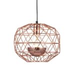 ACA Lighting Φωτιστικό Μεταλλικό Κρεμαστό Μονόφωτο Vintage Χάλκινο