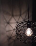 ACA Lighting Φωτιστικό Μεταλλικό Κρεμαστό Μονόφωτο Vintage Μαύρο Ματ