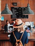 ACA Lighting Φωτιστικό Κρεμαστό Καμπάνα Μεταλλικό Vintage Πράσινο Αντικέ