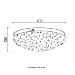 Πλαφονιέρα Οροφής Μοντέρνα Γυάλινη Λευκή