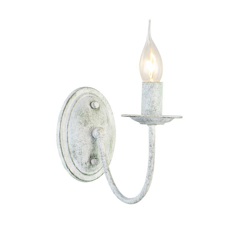 ACA Lighting Κλασσική Απλίκα Επίτοιχη Μεταλλική Μονόφωτη σε Δύο Χρώματα