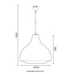 ACA Lighting Μοντέρνο Μονόφωτο Μεταλλικό Κρεμαστό σε Πολλά Χρώματα