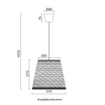 ACA Lighting Μοντέρνο Κρεμαστό Μονόφωτο με Καπέλο από Σπάγγο Λευκό