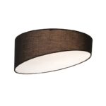 ACA Lighting Μοντέρνο Φωτιστικό Οροφής με Υφασμάτινο Καπέλο Μαύρο Τρίφωτο