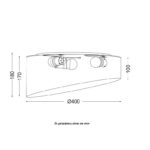 ACA Lighting Μοντέρνο Καπέλο Οροφής Υφασμάτινο Τρίφωτο στο Χρώμα της Μόκας