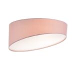 ACA Lighting Μοντέρνο Φωτιστικό Οροφής με Υφασμάτινο Καπέλο Τρίφωτο Παλ Ροζ