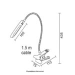 ACA Lighting LED Φωτιστικό Γραφείου 5Watt Μεταλλικό με Πλαστικό Κλιπ σε Πολλά Χρώματα
