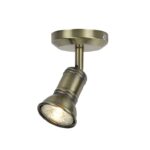 ACA Lighting Επίτοιχο Οροφής Σποτ Μεταλλικό Μονόφωτο Μπρονζέ