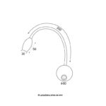 ACA Lighting LED Σποτ Επίτοιχο 3Watt Μεταλλικό Λευκό με Εύκαμπτο Σπιράλ Βραχίονα