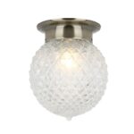 ACA Lighting Φωτιστικό Επίτοιχο Γυάλινο με Μεταλλική Βάση Μπρονζέ