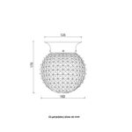 ACA Lighting Φωτιστικό Επίτοιχο Γυάλινο με Μεταλλική Βάση Μπρονζέ