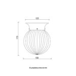 ACA Lighting Vintage Φωτιστικό Επίτοιχο ή Οροφής Γυάλινο με Μεταλλική Μπρονζέ Βάση