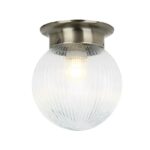 ACA Lighting Vintage Φωτιστικό Επίτοιχο ή Οροφής Γυάλινο με Μεταλλική Μπρονζέ Βάση