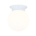 ACA Lighting Vintage Φωτιστικό Επίτοιχο Γυάλινο με Μεταλλική Βάση σε δύο Χρώματα