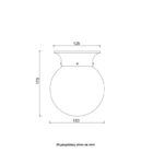 ACA Lighting Vintage Φωτιστικό Επίτοιχο Γυάλινο με Μεταλλική Βάση σε δύο Χρώματα