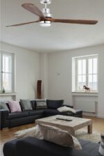 Ανεμιστήρας Οροφής με Φως LED 12Watt 3 Ταχυτήτων με Τηλεχειριστήριο και 3 Έλικες Ξύλινος Faro Lantau-G