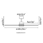 Ανεμιστήρας Οροφής με Φως LED 12Watt 3 Ταχυτήτων με Τηλεχειριστήριο και 3 Έλικες Ξύλινος Faro Lantau-G