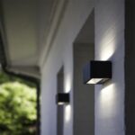 Φωτιστικό Επίτοιχο Lutec Gemini Εξωτερικού Χώρου Στεγανό από Αλουμίνιο Ανθρακί σε δύο Εκδόσεις