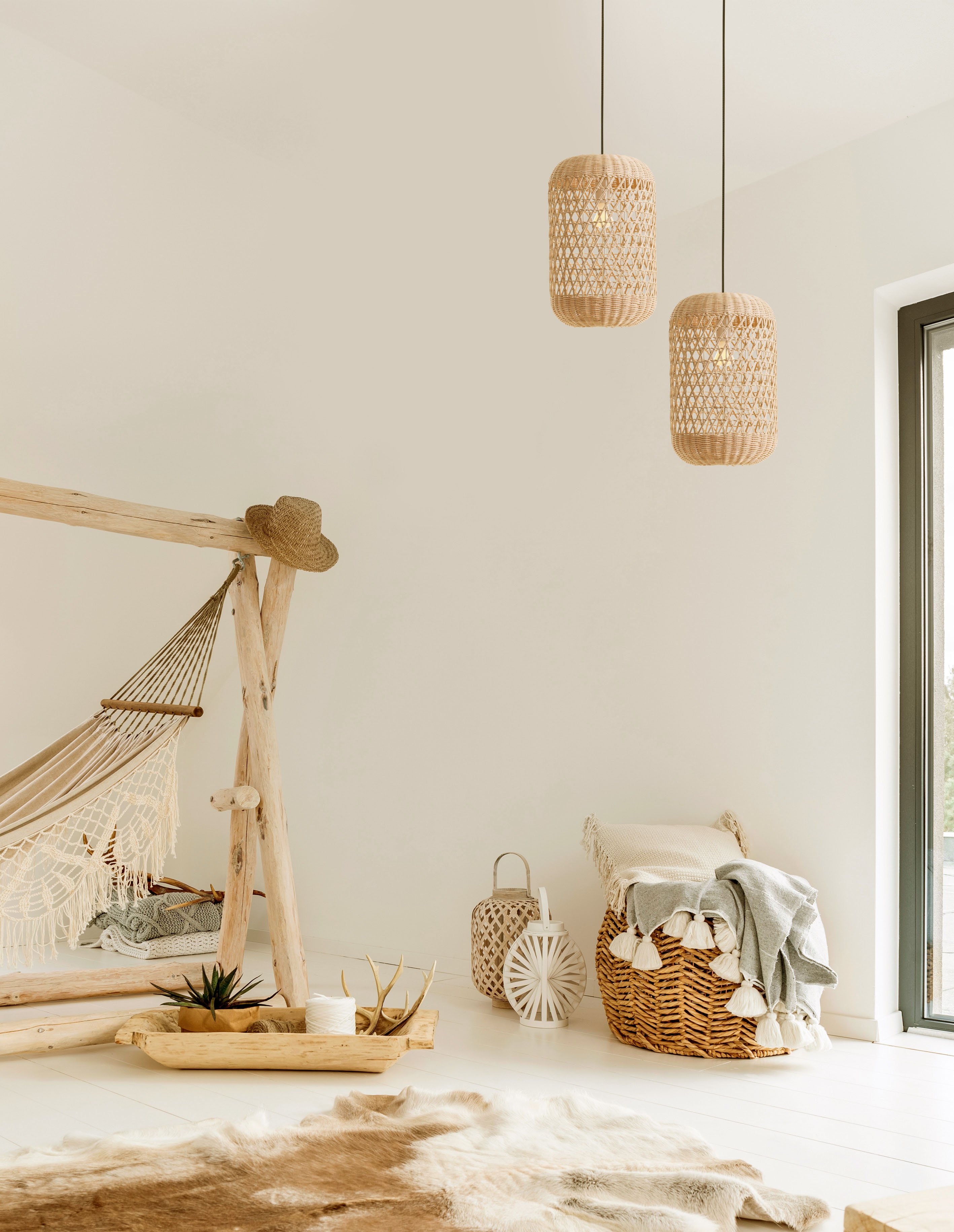 9587161_1 Φωτιστικό οροφής κρεμαστό Φυσικό Bamboo AURORA Nova luce 9587161 - Image 1