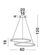 Κρεμαστό Φωτιστικό Χρυσό Girish – 9248109 Νοva Luce - Image 4
