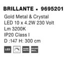 ΦΩΤΙΣΤΙΚΟ ΚΡΕΜΑΣΤΟ BRILLANTE- 9695201- Nova Luce - Image 3
