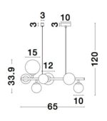 Κρεμαστό Φωτιστικό σε Ράγα  ODILLIA 9009250 Nova Luce - Image 4