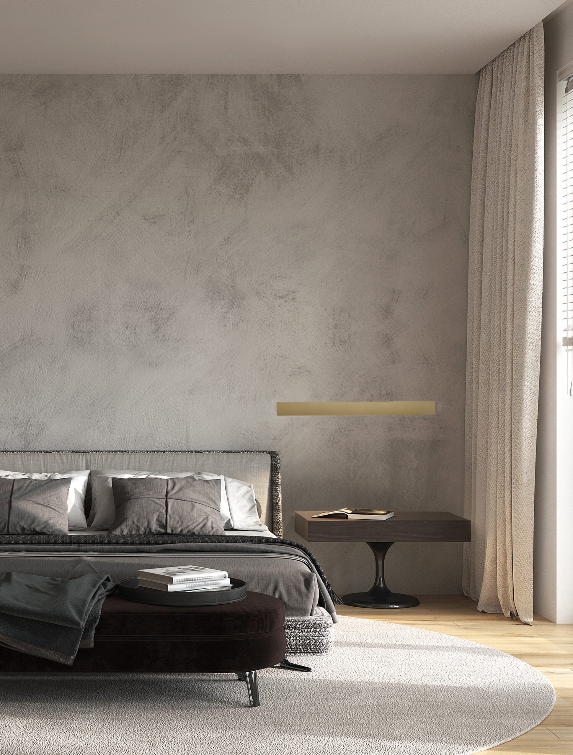 Minimalism,Modern,Interior,Design,Bedroom,With,Panoramic,Windows.,Glass,Partition Απλίκα LED SELINE 9060912 Nova Luce - Image 1