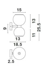 Απλίκα PALMER 9241120 Nova Luce - Image 3