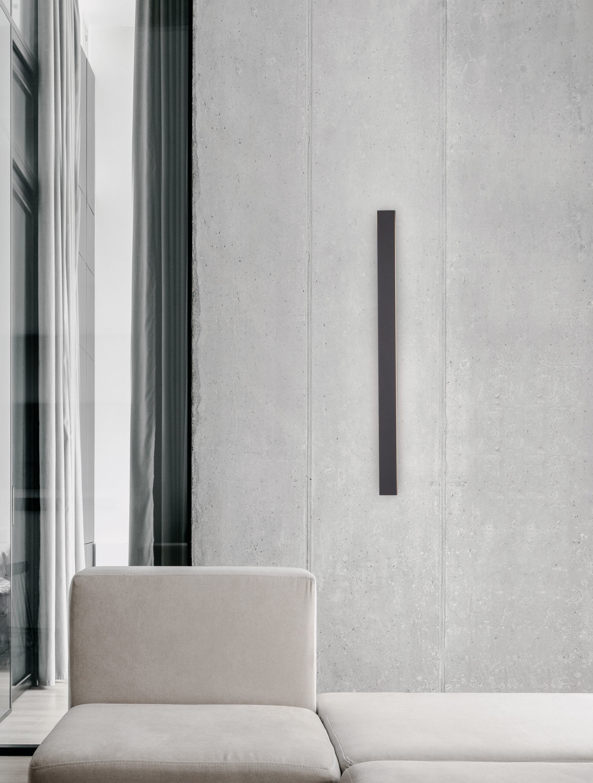 White,Stylish,Couch,And,Contemporary,Standing,Lamp,In,Space,With Απλίκα LED COLBY 9267107 Nova Luce - Image 1