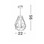 Κρεμαστό Φωτιστικό Isidora 870445 Nova Luce - Image 2