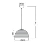 Κρεμαστό Φωτιστικό με Μεταλλικό Πλέγμα ZINC - Image 2