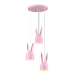 Φωτιστικό Κρεμαστό BUNNY Ροζ μεταλλικό συμβατικό