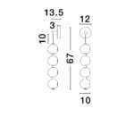 Επίτοιχο Μεταλλικό Φωτιστικό LED IFOS 9186810 - Image 3