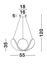 APUS 9348053 Κρεμαστό Μεταλλικό Φωτιστικό LED Nova Luce - Image 3
